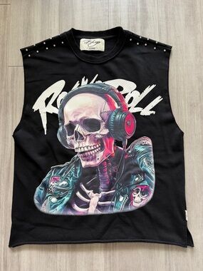 Black Graphic Skull Headphone (XL)